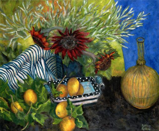 Lemon Branches and Sunflowers