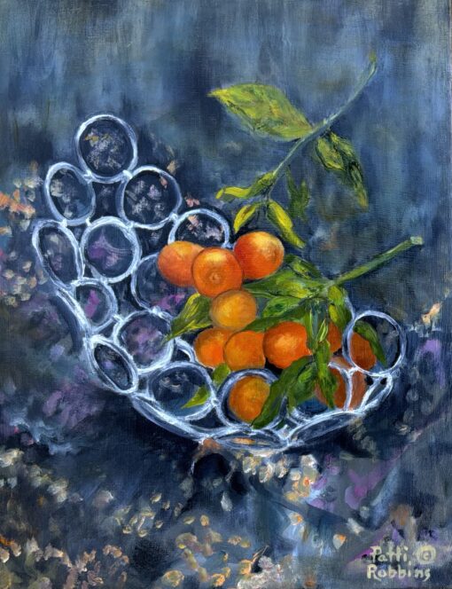 Kumquats on Batik